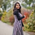 Portrait of young beautiful indian or south asian teenage girl in dress.